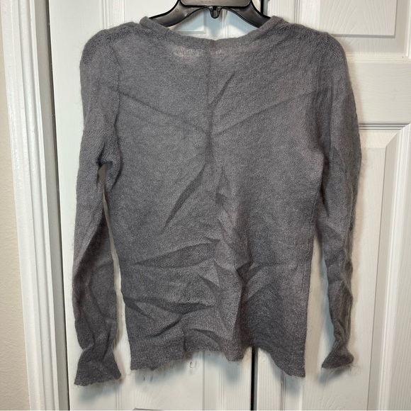 J Jill Mohair Wool Blend Sheer Gray Women's Sweater size medium - Picture 4 of 4